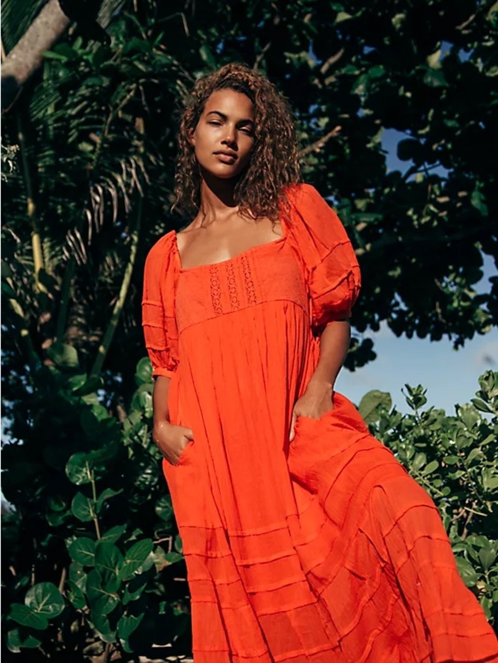 Like New Free people maxi cotton dress sz S